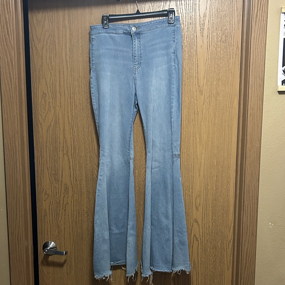 We The Free Sky Blue Women's Flares Jeans